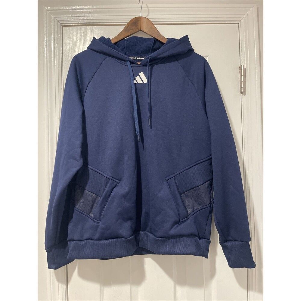 Adidas Womens Hoodies Hoody Pullover Hoodie Navy Blue Size: L MSRP $70